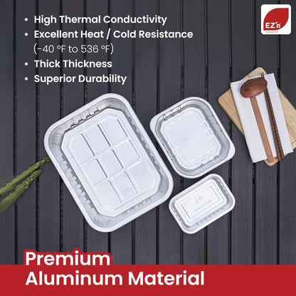 FIREFOLKS Disposable Premium Aluminum Pans – 35 Pack Variety Set Heavy-Duty Open-Flame Trays, Cookware for Cooking, Baking, Roasting, Heating, Grilling, Food Prepping